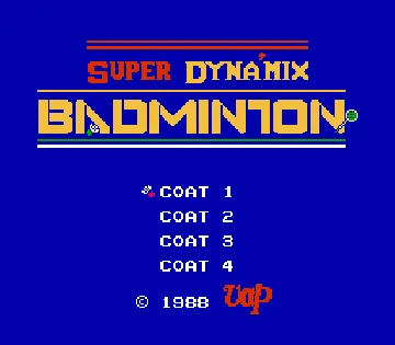 Super Dyna'mix Badminton (Japan) screen shot title